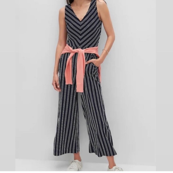 Banana Republic Factory Pants - BANANA REPUBLIC NWT Sleeveless Knit Crepe Stripe Jumpsuit